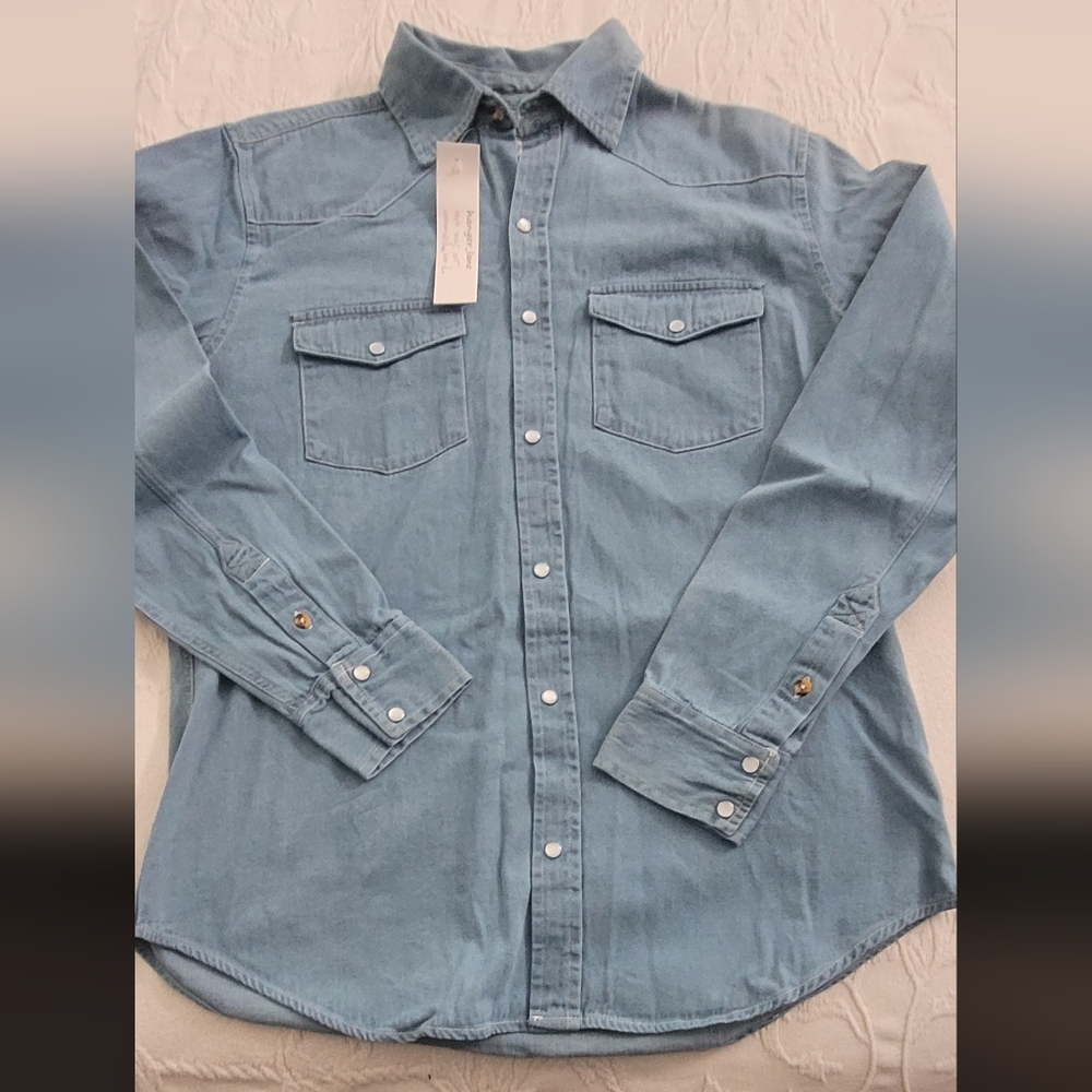 Nwt Hangar _lane brand mens button-up shirt (a86)